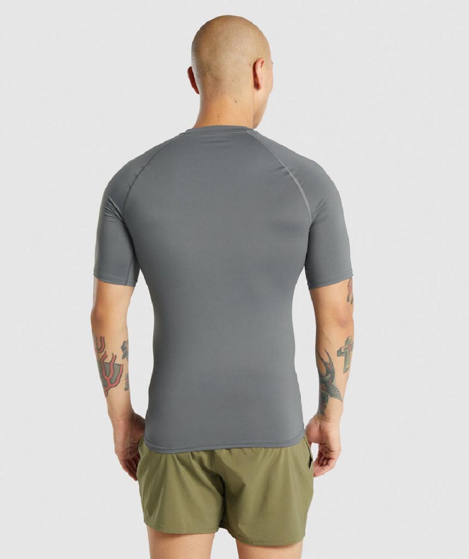 T Shirts Gymshark Element Baselayer Hombre Gris | CO 3366MQZ